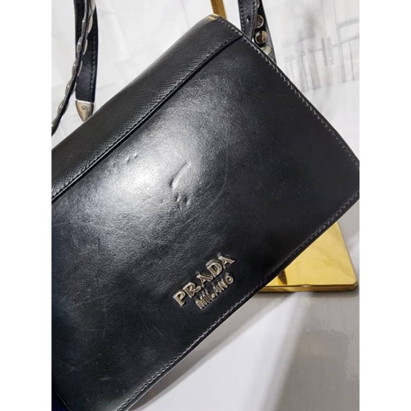 Authentic PRADA City Calfskin Saffiano Racing Logo Elektra Shoulder Bag Fushia - Picture 11 of 16